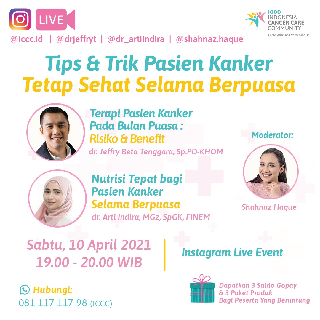 Live IG “ Tips & Trik Pasien Kanker Tetap Sehat Selama Berpuasa “